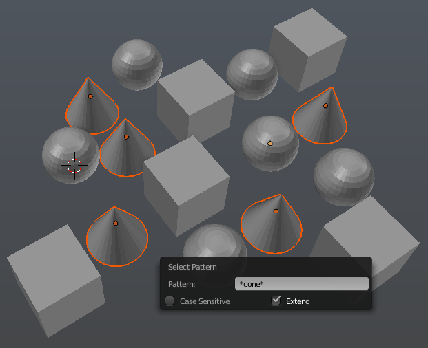 Auswählen von Objekten mit bestimmten Namen mit Select Pattern