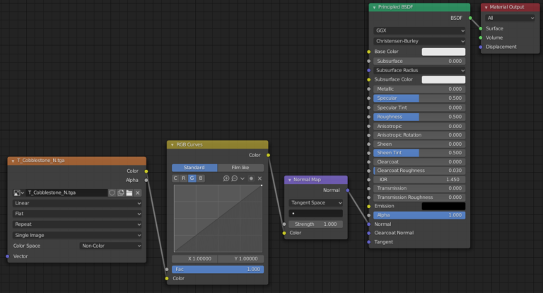 Inverting a normal map in Blender – Victor Karp