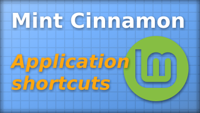 Application shortcuts on Linux Mint Cinnamon