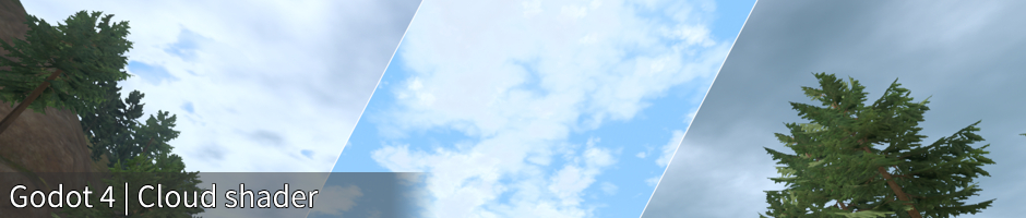 Cheap moving parallax cloud shader for Godot